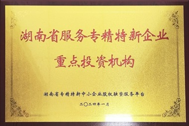 2024年湖南省服务专精特新企业重点投资机构